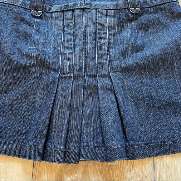 7 For All Man Kind Denim Skirt With Pleated Back - Picture 9 of 16